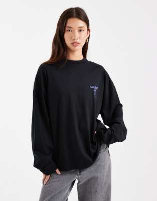 Collusion Photographic Back Print Tee-black In Black