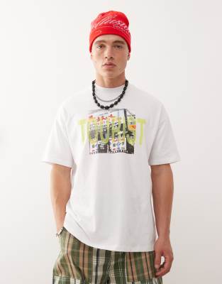 Collusion Photographic T-shirt In White