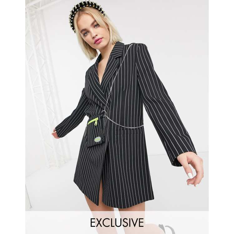 Collusion blazer dress with cheap utility details