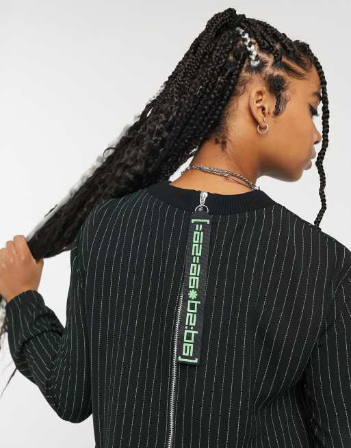 Collusion Pinstripe Mini Smock Dress Asos
