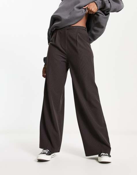 COLLUSION coated legging flare in black