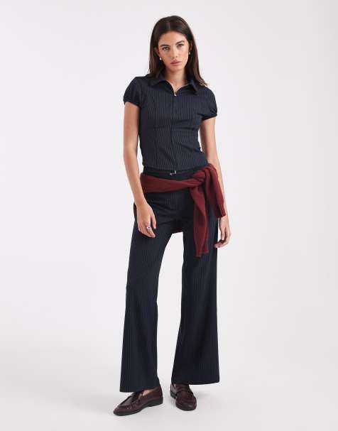 COLLUSION pinstripe trouser co ord - view 1