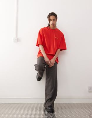 Collusion Pique Coordinates Print T-shirt In Red
