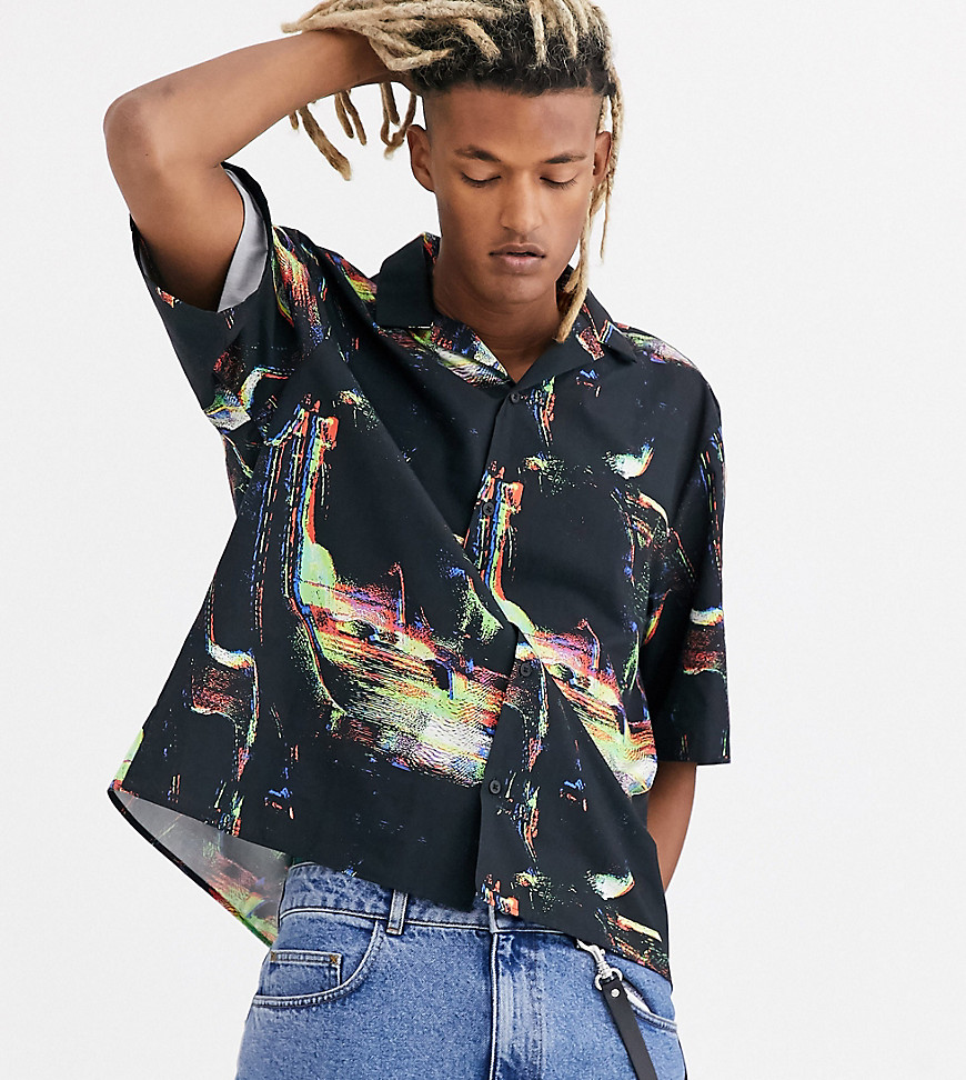 COLLUSION - placement print skjorte-Multifarvet