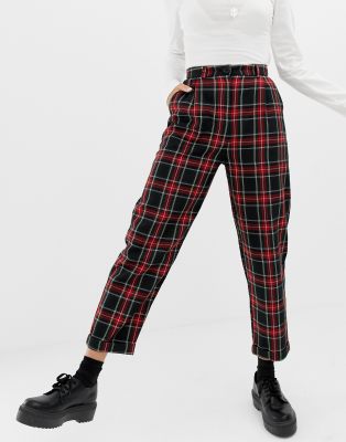 plaid check pants