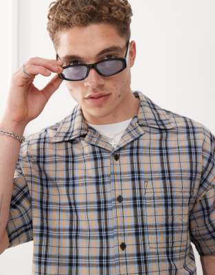 Collusion Plaid Short Sleeve Shirt