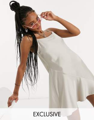 taupe slip dress