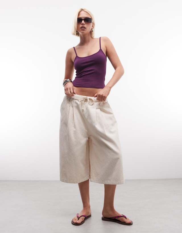 パンツ sheller Drape Balloon Short Pant BEIGE S COLLUSION pleated balloon shorts in ivory | ASOS