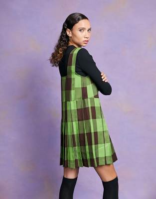 pinafore dress green