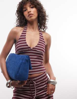 Collusion Plunge Halterneck Top In Multi