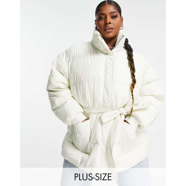 White belted store puffer jacket