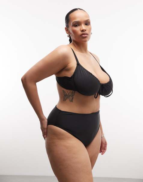 COLLUSION - Plus - Bikinibroekje met hoge taille in zwart - view 1