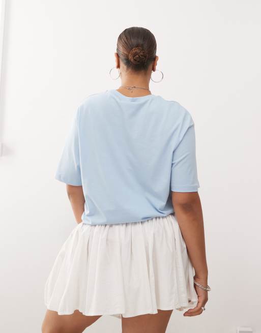 COLLUSION plus boxy short sleeve t-shirt in blue