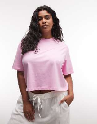 Collusion Plus Boxy Short Sleeve T-shirt In Pink
