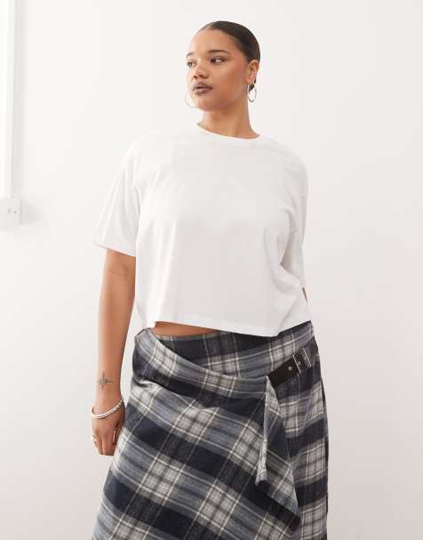 COLLUSION plus boxy short sleeve t-shirt in white - view 1