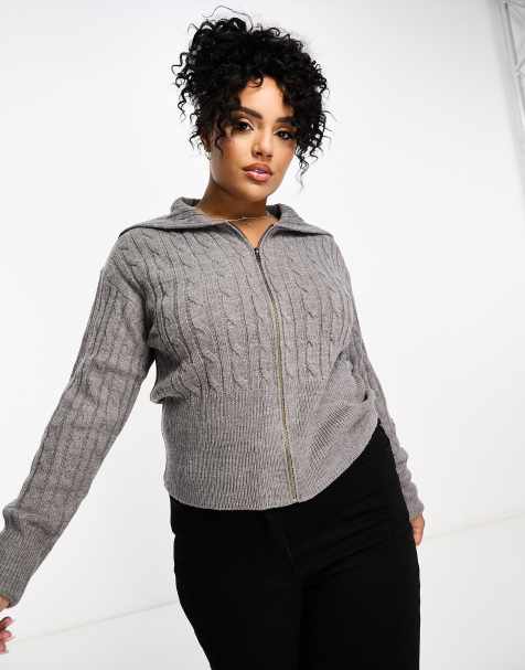 YOURS Plus Size Black Zip Through Cardigan