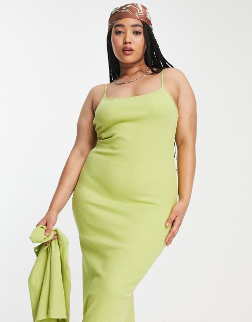 COLLUSION Plus cami midi summer dress and cardigan twin set ASOS