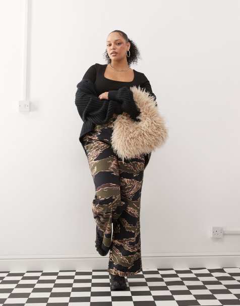 COLLUSION Plus camo skate pants in multi - view 1