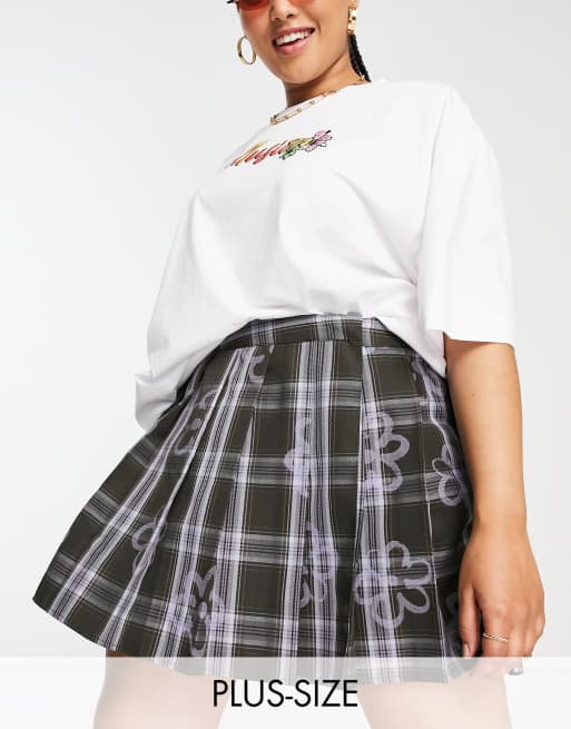 Asos plus outlet size plaid skirt