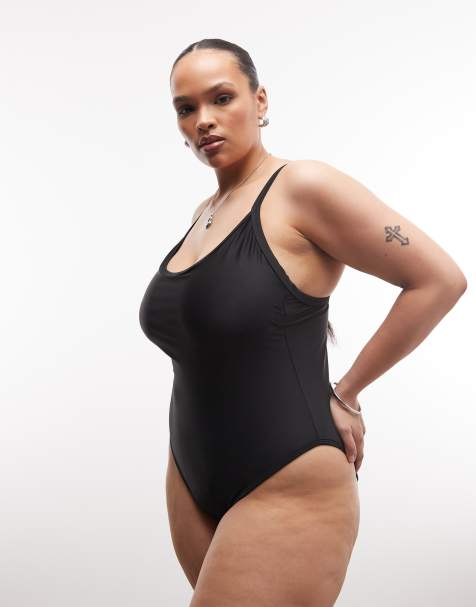 COLLUSION Plus - Costume da bagno nero con scollo rotondo - view 1