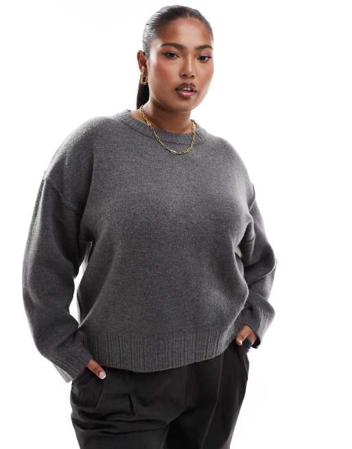 Plus size crew neck jumper sale