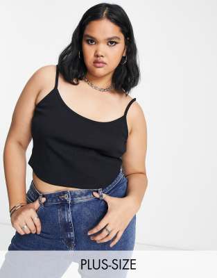 Tops by Collusion Exclusive to ASOS Plain design Scoop neck Cropped length Regular fit