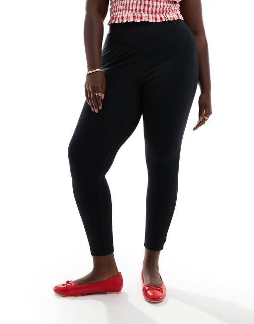 COLLUSION Plus deep waistband leggings in black, 2 of 5