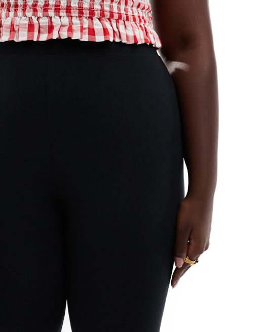COLLUSION Plus deep waistband leggings in black, 3 of 5