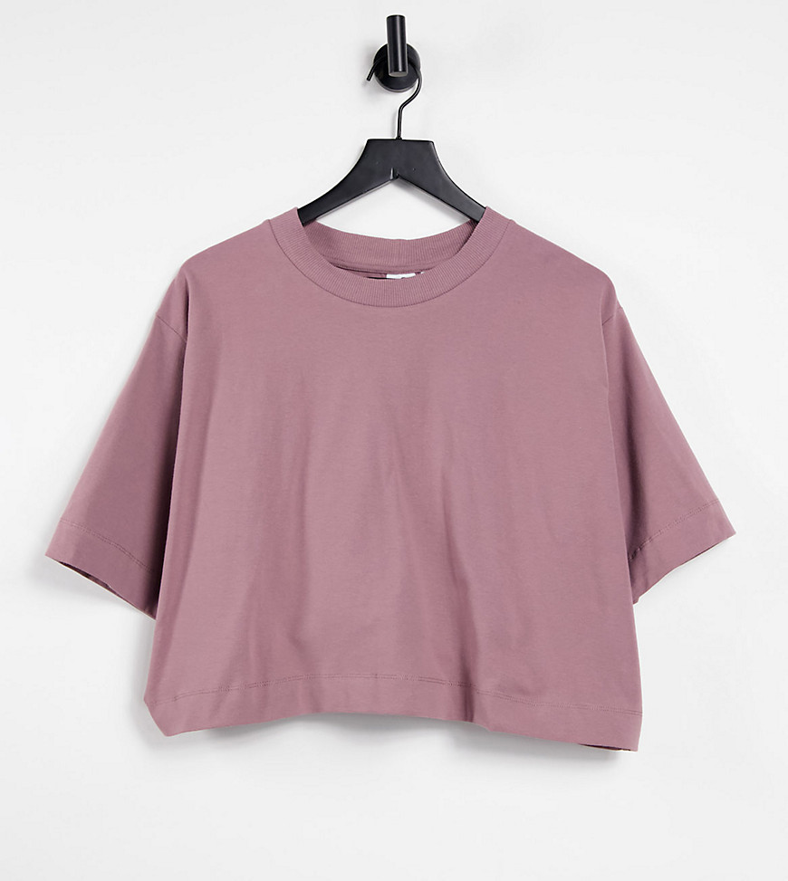 COLLUSION Plus exclusive boxy short sleeve t-shirt in mauve-Pink