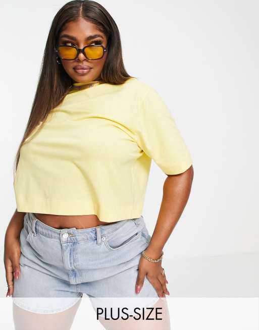 Yellow plus hot sale size shirt