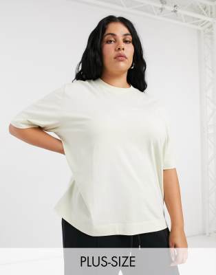 pale yellow plus size tops