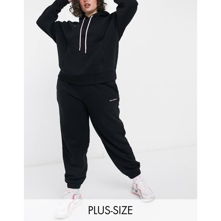 COLLUSION Plus oversized sweatpants with branded bum print in