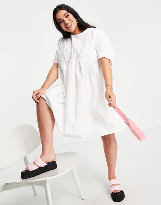 White smock hotsell dress asos