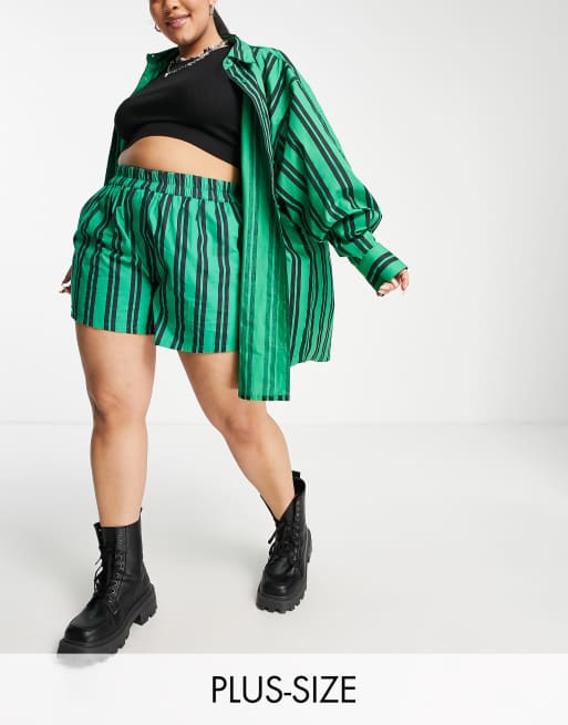 COLLUSION Plus exclusive colour block shorts co-ord 