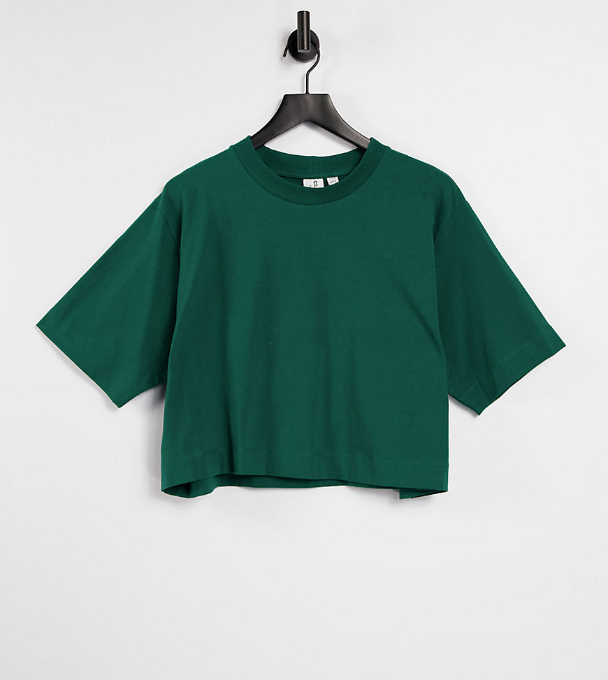 COLLUSION Plus exclusive colour boxy short sleeve t-shirt in forest green