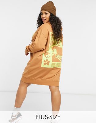 tan hoodie dress