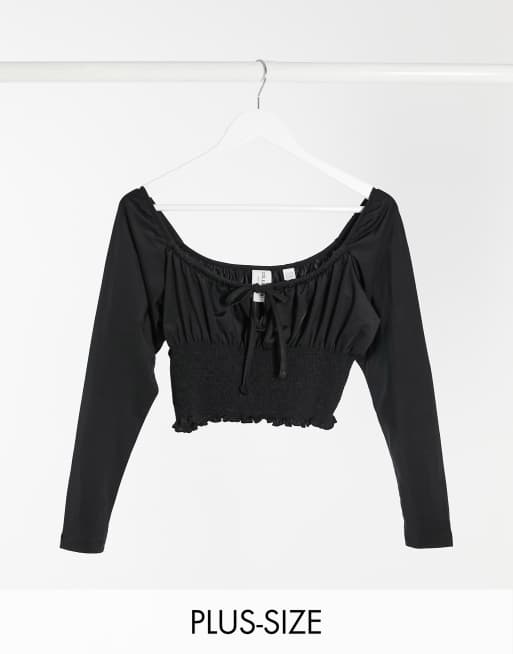 Collusion ruched store milkmaid top