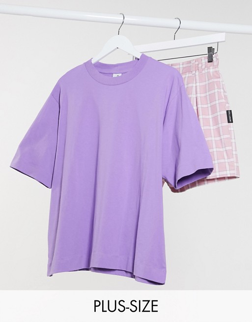 COLLUSION Plus exclusive oversized t-shirt in purple