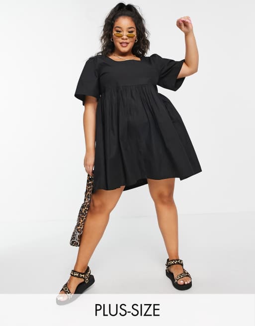 Plus size sales smock dress