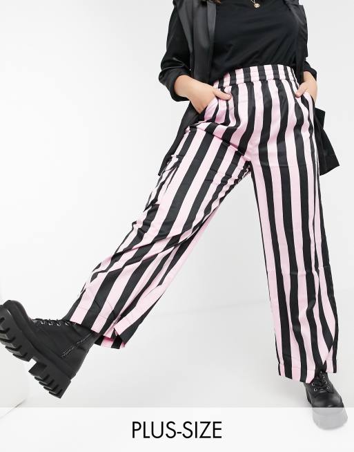 Striped trousers plus store size