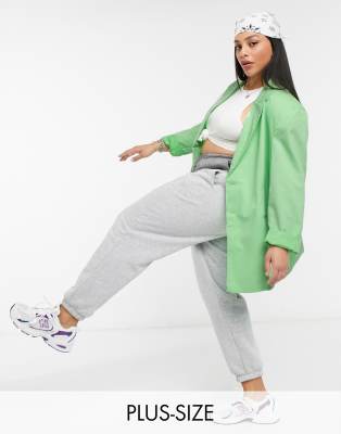 COLLUSION Plus - Exclusivité - Blazer dad oversize coloré - Vert