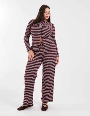 Collusion Plus Fitted Rib Knit Cardigan In Multi