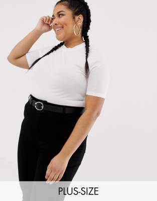 plus size white fitted shirt