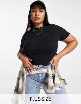 COLLUSION Plus fitted t-shirt in black - ASOS Price Checker