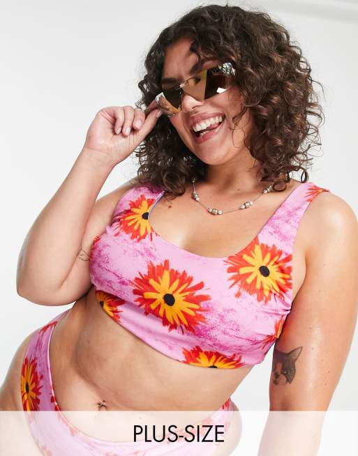 Plus size crop top bikini online