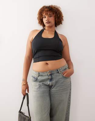 Collusion Plus Halter Top With Piping Details