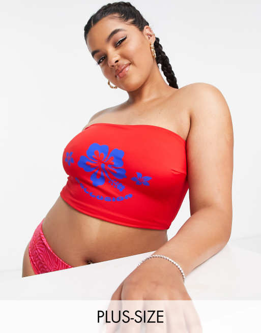 Strapless bikini top plus size online