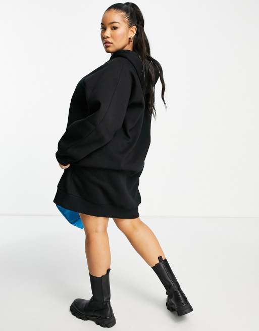 Plus size black store hoodie dress