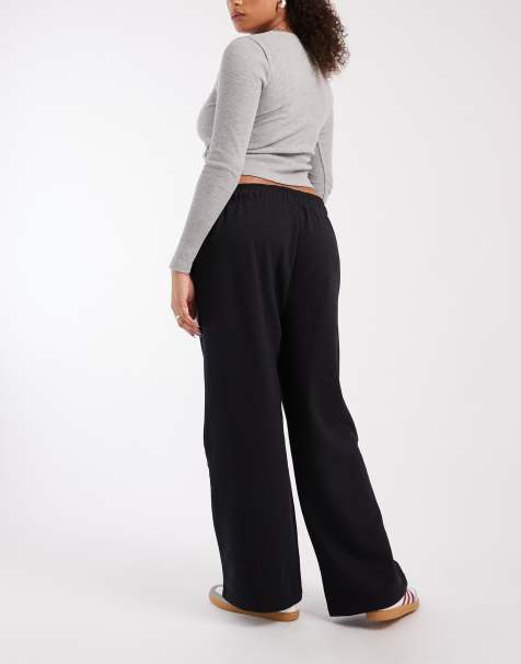 COLLUSION Plus – Jogginghose in Schwarz mit geradem Bein und Waschung - view 1