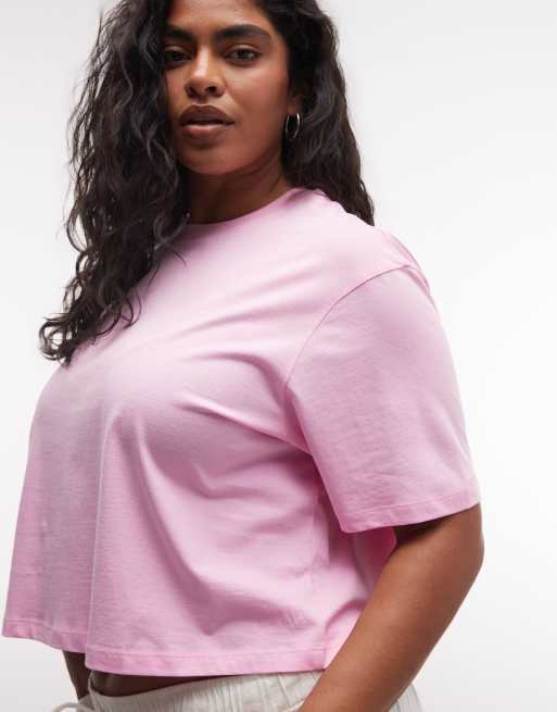 COLLUSION Plus – Kastiges T-Shirt in kräftigem Rosa, 2 von 4